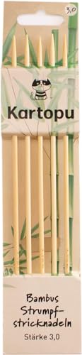 Bambus Strumpfstricknadel Länge 20cm - verschiedene Stärken - hochwertige Qualität durch glatt poliertem Bambus (3,0mm) von H&W Vertrieb