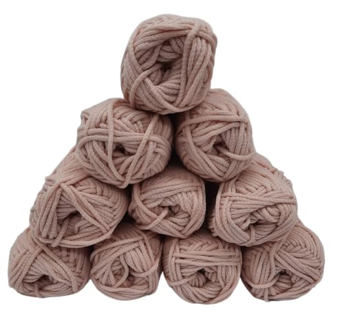 Strickgarn Häkelgarn Allroundgarn Amigurumiwolle – große Farbauswahl- 10x25gr Knaul ohne Banderole- hochwertige Verarbeitung- Wolle mit 57% Baumwolle Farbe (542 rose) von H&W Vertrieb