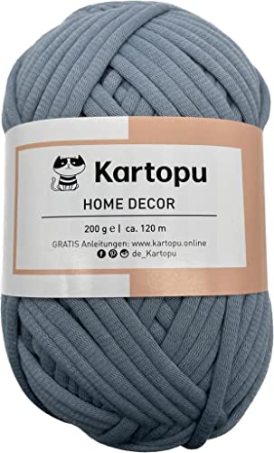 Textilgarn 200gr Knaul ca. 120m LL.- Farbauswahl – gleichmäßige Einfärbung – durch besondere Verarbeitung leicht elastisch und formstabil– Jersey Garn Ideal für Kissen, Decken, Taschen- Öko Tex (1648) von H&W Vertrieb