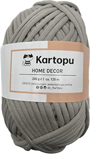 Textilgarn 200gr Knaul ca. 120m LL.- Farbauswahl – gleichmäßige Einfärbung – durch besondere Verarbeitung leicht elastisch und formstabil– Jersey Garn Ideal für Kissen, Decken, Taschen- Öko Tex (920) von H&W Vertrieb
