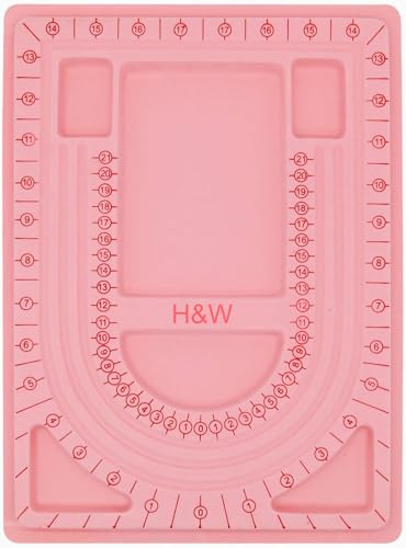H&W Rosa Perlen Design Board für die Schmuckherstellung,Beflockt Perlenbrett,Schmuck Design Aufbewahrungsbox,DIY-Schmuck machen Tablett für Halsketten, Armbänder, Schmuck machen Organizer Tools H&W Rosa Perlen Design Board für die Schmuckherstellung,Beflockt Perlenbrett,Schmuck Design Aufbewahrungsbox,DIY-Schmuck machen Tablett für Halsketten, Armbänder, Schmuck machen Organizer Tools von H&W