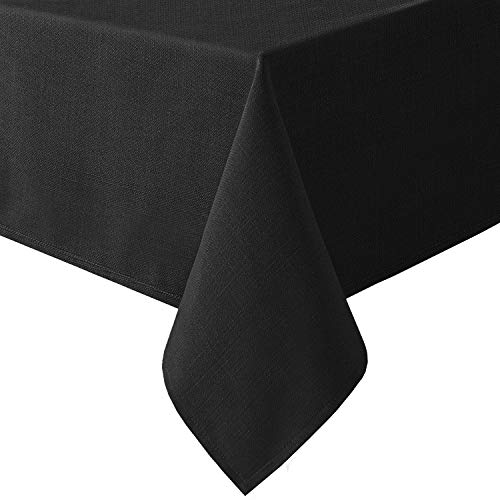 H.VERSAILTEX Leinen-Tischdecken, rechteckig, 152,4 x 277,7 cm, Premium-Tischdecke, auslaufsicher, wasserdicht, Tischdecke für Esszimmer, Buffet, extra weicher und dicker Stoff, faltenfrei, Schwarz H.VERSAILTEX Leinen-Tischdecken, rechteckig, 152,4 x 277,7 cm, Premium-Tischdecke, auslaufsicher, wasserdicht, Tischdecke für Esszimmer, Buffet, extra weicher und dicker Stoff, faltenfrei, Schwarz von H.VERSAILTEX