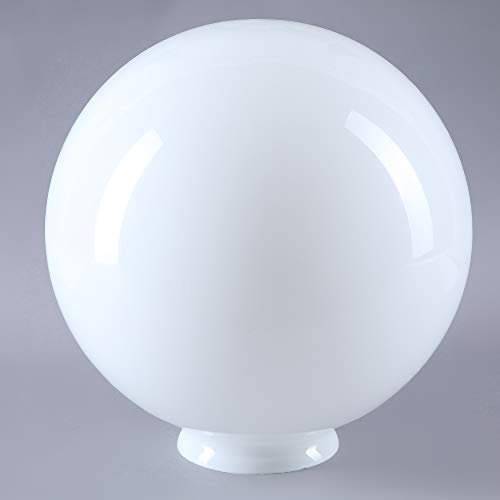 Kugelglas Lampenglas Ø 250mm Weiß glänzend Ersatzglas rund Leuchtenglas Glaskugel für E27 Lampenschirm von H4L
