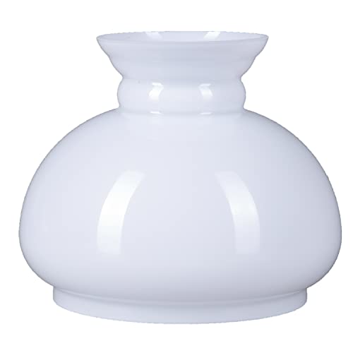 Lampenglas Petroleumleuchte weiß glänzend Ø 120 mm Ersatzglas Glasschirm von H4L