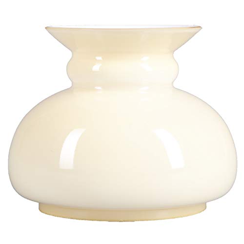 Petroleumglas Lampenglas Ø 100mm Ersatzglas Vestaschirm Glasschirm Opalglas Leuchtenglas für Petroleumlampe Beige von H4L