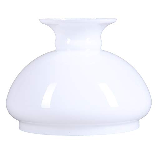 Petroleumglas opal weiß Lampenglas Ersatzglas Vestaschirm Leuchtenglas Ø 124mm Glasschirm Petroleumlampe von H4L
