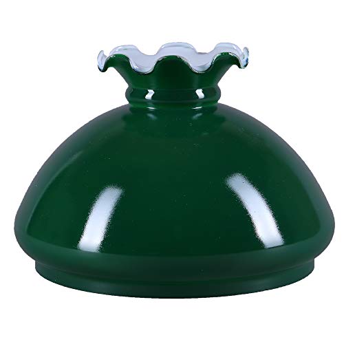 Petroleumglas rund Ø 189mm Lampenglas Grün Ersatzglas Rüschenrand Leuchteglas Glasschirm Petroleumglas rund Ø 189mm Lampenglas Grün Ersatzglas Rüschenrand Leuchteglas Glasschirm von H4L
