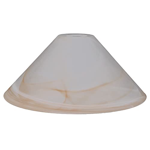 Schusterschirm weiß amber Vestaschirm Ø 300mm Lampenglas Ersatzglas Schusterglas E27 von H4L