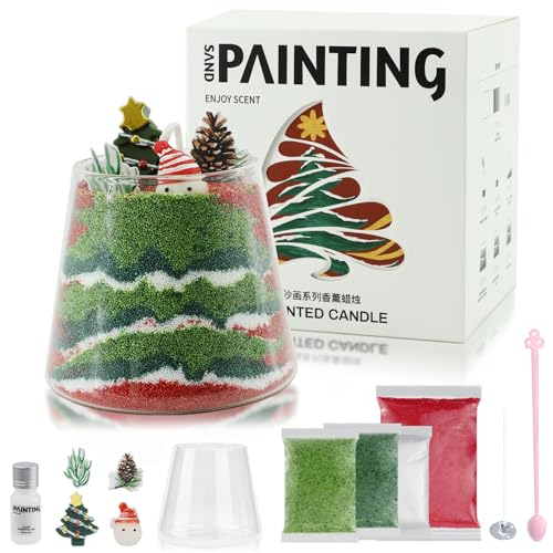 HA BIN DIY Sandkunst Kerze Bastelset – kerzensand mit docht und duft Set mit Sojawachs, Dochten, Duftöl & hitzebeständigem Glas – Kreatives Geschenk für Geburtstag, Weihnachten & Deko von HA BIN