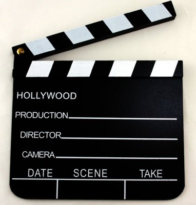 Regieklappe Filmklappe Szenenklappe Hollywood Partyknaller Holz 20 cm x 18 cm Regieklappe Filmklappe Szenenklappe Hollywood Partyknaller Holz 20 cm x 18 cm von HAAC