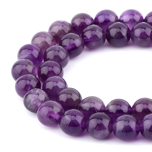 HAAMIIQII 35pcs 10mm Natürliche Amethyst Perlen Kristallquarz Runde Lose Edelstein Perlen für Schmuck Herstellung DIY Armband Halskette HAAMIIQII 35pcs 10mm Natürliche Amethyst Perlen Kristallquarz Runde Lose Edelstein Perlen für Schmuck Herstellung DIY Armband Halskette von HAAMIIQII