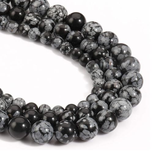 HAAMIIQII 35pcs 10mm natürliche Schneeflocke Obsidian Perlen Runde lose Edelstein Perlen für Schmuck Herstellung DIY Armband Halskette HAAMIIQII 35pcs 10mm natürliche Schneeflocke Obsidian Perlen Runde lose Edelstein Perlen für Schmuck Herstellung DIY Armband Halskette von HAAMIIQII