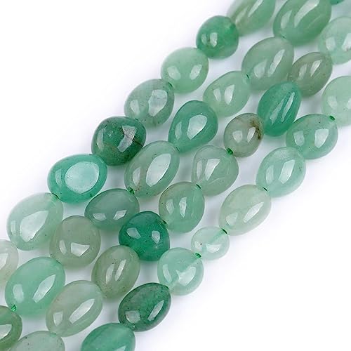 HAAMIIQII 45pcs 5-8mm Natürliche Grüne Avenue Jade Perlen Unregelmäßige Freiform Tumbled Stone Lose Edelstein Perlen für Schmuck Herstellung DIY Armbänder Halsketten Ohrringe von HAAMIIQII
