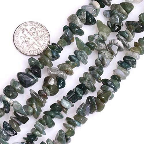 HAAMIIQII 5-8mm Natürliche Moos Achat Chips Perlen Unregelmäßige Chip Steine Lose Edelstein Perlen Energie Heilung Perlen für Schmuck Making Strang 80 cm HAAMIIQII 5-8mm Natürliche Moos Achat Chips Perlen Unregelmäßige Chip Steine Lose Edelstein Perlen Energie Heilung Perlen für Schmuck Making Strang 80 cm von HAAMIIQII