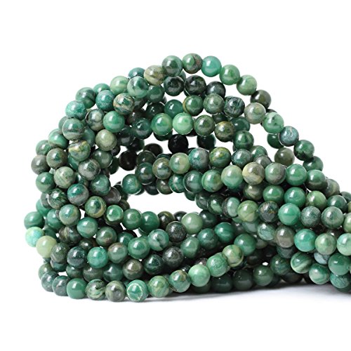 HAAMIIQII 60 Stück 6 mm natürliche grüne afrikanische Jade-Perlen, rund, lose Edelsteinperlen für Schmuckherstellung, DIY, Armband, Halskette HAAMIIQII 60 Stück 6 mm natürliche grüne afrikanische Jade-Perlen, rund, lose Edelsteinperlen für Schmuckherstellung, DIY, Armband, Halskette von HAAMIIQII