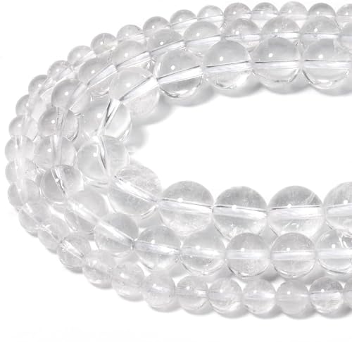 HAAMIIQII 60pcs 6mm Natürliche Klare Quarz Kristall Perlen Runde Lose Edelstein Perlen für Schmuck Herstellung DIY Armband Halskette HAAMIIQII 60pcs 6mm Natürliche Klare Quarz Kristall Perlen Runde Lose Edelstein Perlen für Schmuck Herstellung DIY Armband Halskette von HAAMIIQII