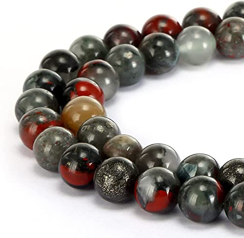 HAAMIIQII 60pcs 6mm Natürliche afrikanische Blutstein Perlen Runde Lose Edelstein Perlen für Schmuck Herstellung DIY Armband Halskette HAAMIIQII 60pcs 6mm Natürliche afrikanische Blutstein Perlen Runde Lose Edelstein Perlen für Schmuck Herstellung DIY Armband Halskette von HAAMIIQII