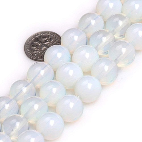 HAAMIIQII 60pcs 6mm Opalit Perlen Runde Lose Edelstein Perlen für Schmuck Herstellung DIY Armband Halskette von HAAMIIQII