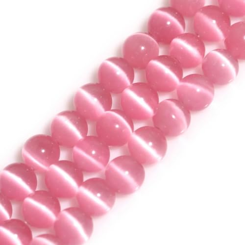 HAAMIIQII 60pcs 6mm Rosa Cat Eye Perlen Runde Lose Edelstein Perlen für Schmuck Herstellung DIY Armband Halskette HAAMIIQII 60pcs 6mm Rosa Cat Eye Perlen Runde Lose Edelstein Perlen für Schmuck Herstellung DIY Armband Halskette von HAAMIIQII