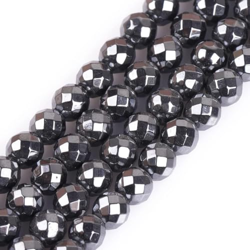 HAAMIIQII 65pcs 6mm Natürliche Schwarze Hämatit Lose Edelstein Perlen Facettiert Runde Abstandsstein Perlen für Schmuck Herstellung DIY Armband Halskette HAAMIIQII 65pcs 6mm Natürliche Schwarze Hämatit Lose Edelstein Perlen Facettiert Runde Abstandsstein Perlen für Schmuck Herstellung DIY Armband Halskette von HAAMIIQII