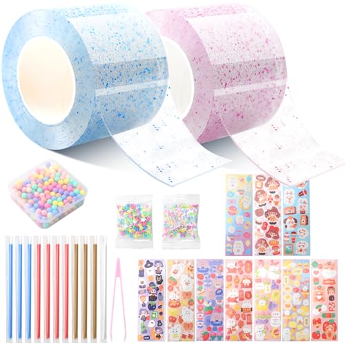27 Stücke Nano Tape,Nano Tape Bubbles Set,Magie Nano Klebeband,Nanoband Multipurpose,Nano Tape Set geeignet für Junge, mädchen,Mit Pailletten Aufkleber DIY Craft kit,Party Favors Geschenke von HAASIKI