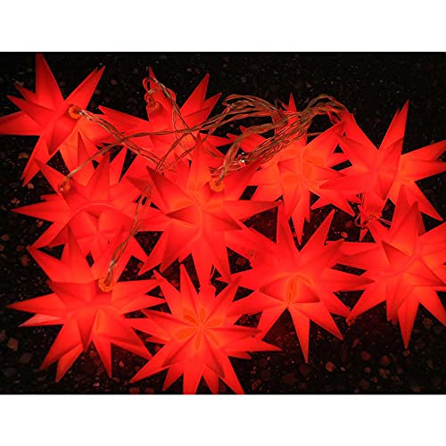 HAB & GUT -L008-R- Weihnachtsstern LED Lichterkette 10x 3D Sterne, rot 230V Länge 6,3 m HAB & GUT -L008-R- Weihnachtsstern LED Lichterkette 10x 3D Sterne, rot 230V Länge 6,3 m von HAB & GUT