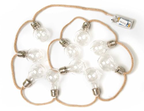 Hab & Gut -LED014- Lichterkette mit Seil Jute aus Hanf 10 Lichter Dekolicht warmweiß batterie Hab & Gut -LED014- Lichterkette mit Seil Jute aus Hanf 10 Lichter Dekolicht warmweiß batterie von HAB & GUT