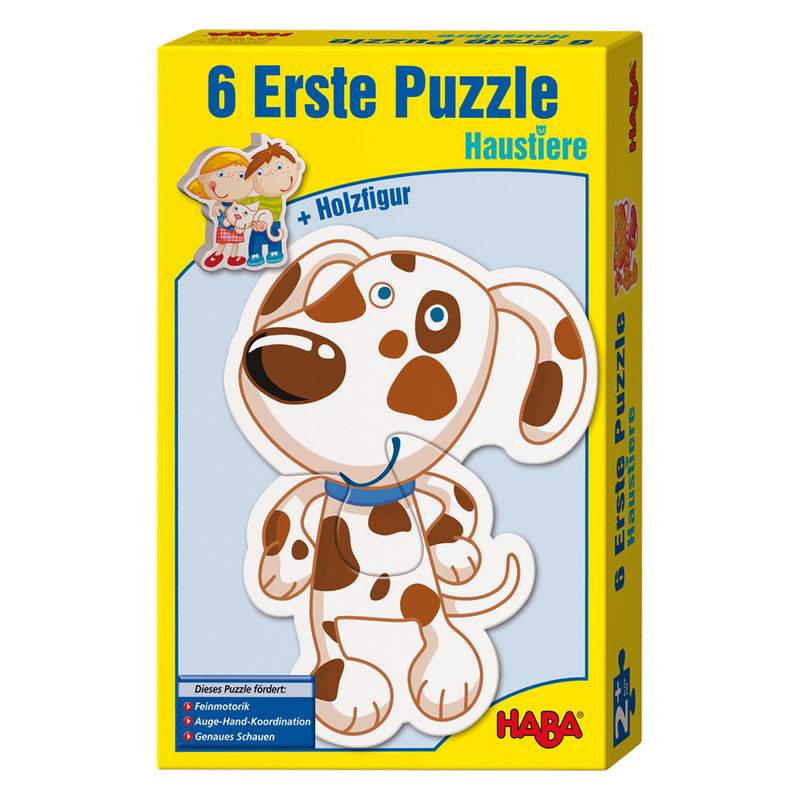 Haba 3902 6 Erste Puzzles "Haustiere" + Holzfigur von HABA Sales GmbH & Co.KG