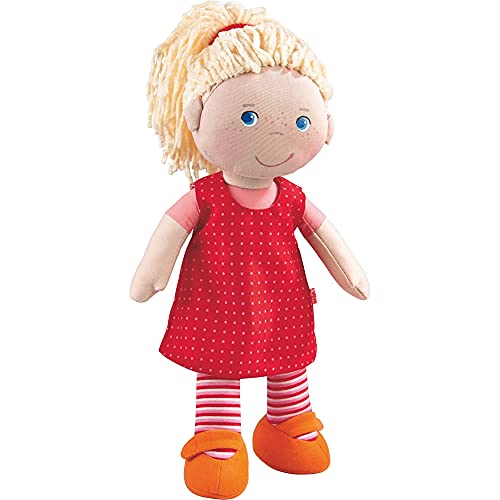 HABA 302108 - Puppe Annelie, Stoffpuppe mit Kleidung und Haaren, 30 cm, Spielzeug ab 18 Monaten von HABA