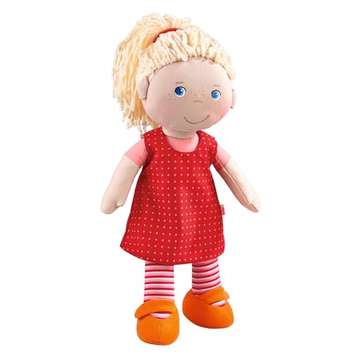 HABA 302108 - Puppe Annelie, Stoffpuppe mit Kleidung und Haaren, 30 cm, Spielzeug ab 18 Monaten von HABA