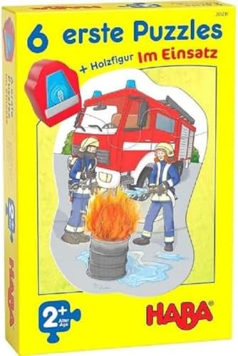 HABA 305236-6 erste Puzzles – Im Einsatz, Puzzles aus je Vier Teilen mit Straßen-Motiven, Auto-Holzfigur zum freien Spielen, Spiel ab 2 Jahren HABA 305236-6 erste Puzzles – Im Einsatz, Puzzles aus je Vier Teilen mit Straßen-Motiven, Auto-Holzfigur zum freien Spielen, Spiel ab 2 Jahren von HABA
