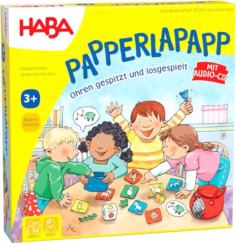 HABA Papperlapapp – Lernspielsammlung mit 6 Spielen – Für Kinder ab 3 Jahren – Inkl. CD mit Tierlauten und Geräuschen, bunten Holzfiguren und robusten Spielkarten - 1302372001 HABA Papperlapapp – Lernspielsammlung mit 6 Spielen – Für Kinder ab 3 Jahren – Inkl. CD mit Tierlauten und Geräuschen, bunten Holzfiguren und robusten Spielkarten - 1302372001 von HABA