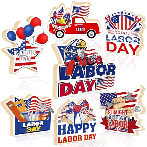 HABDJILTY Labor Day Decorations Wooden Table Centerpieces Happy Labor Day Party Decoration American Patriotic Theme Table Decors Party Supplies HABDJILTY Labor Day Decorations Wooden Table Centerpieces Happy Labor Day Party Decoration American Patriotic Theme Table Decors Party Supplies von HABDJILTY