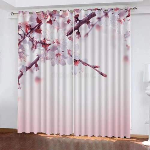 HABEAT 3D Kirschblüten Gardinen Abdunkelnde Japan Sakura Kindervorhänge Vorhang mit ösen 2er Set Vorhänge Blickdicht Verdunkelungs für Kinderzimmer Schlafzimmer Wohnzimmer B 140 X H 160 cm HABEAT 3D Kirschblüten Gardinen Abdunkelnde Japan Sakura Kindervorhänge Vorhang mit ösen 2er Set Vorhänge Blickdicht Verdunkelungs für Kinderzimmer Schlafzimmer Wohnzimmer B 140 X H 160 cm von HABEAT