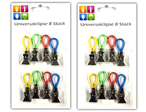 HAC24 16x Universalclips mit Lasche Büroklammer Papier Clip Verschlussclips HAC24 16x Universalclips mit Lasche Büroklammer Papier Clip Verschlussclips von HAC24