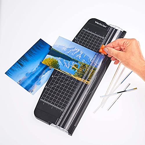 Papierschneider A4-Papier Tragbare Papierschneidemaschine Schneidemaschine für Etikett Foto Papier Fotoschneider Schwarz Papierschneider A4-Papier Tragbare Papierschneidemaschine Schneidemaschine für Etikett Foto Papier Fotoschneider Schwarz von HAC24