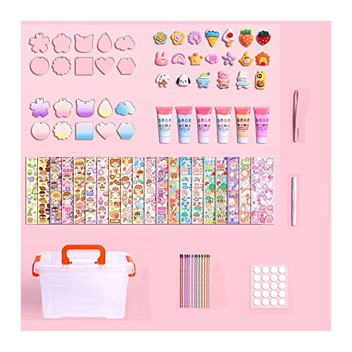 HADAVAKA Goo Card Sticker Set Children's Toys To Make Handbook, Card DIY Set Decorative Kit Hanging Ornament Materials, Colorful Pendant Cute Card Toys Card Sticker Set, For Card Diy Decor (71 PCS) von HADAVAKA