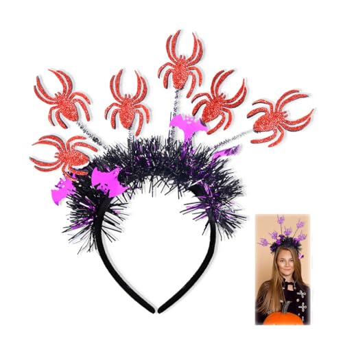 Halloween Skull Hair Accessory, Funny Radial Colour Headdress, Ghost Festival Party Decorations Hair Accessories, Party Fancy Dress Accessories, Multiple Options Available (Spider) von HADAVAKA