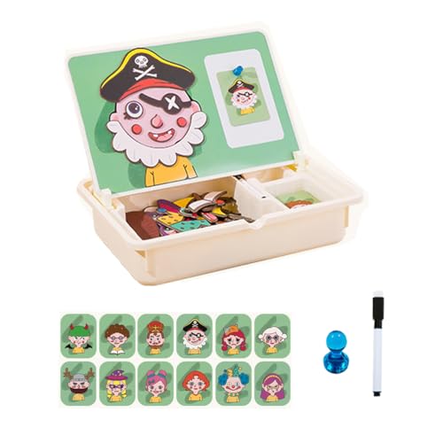 Magnetpuzzles Dress Up Travel Game, Magnetische DIY-Ankleidepuzzles, Wiederverwendbare Puzzles, Trainieren Die Hand-Augen-Koordination – FöRdern KreativitäT Und Fantasie (A) von HADAVAKA