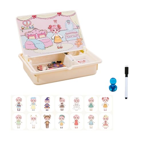 Magnetpuzzles Dress Up Travel Game, Magnetische DIY-Ankleidepuzzles, Wiederverwendbare Puzzles, Trainieren Die Hand-Augen-Koordination – FöRdern KreativitäT Und Fantasie (B) von HADAVAKA