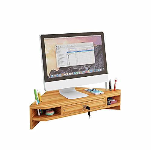 HADECOLL Eck-Monitorständer Mit Schublade, Dreieckige Schreibtischablage Für Computer, Drucker, Laptop, Tisch-Organizer Für Das Home Office, Ergonomische, Platzsparende Lösung HADECOLL Eck-Monitorständer Mit Schublade, Dreieckige Schreibtischablage Für Computer, Drucker, Laptop, Tisch-Organizer Für Das Home Office, Ergonomische, Platzsparende Lösung von HADECOLL