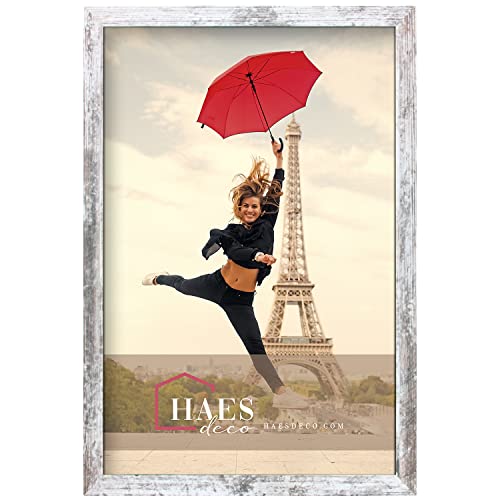 HAES DECO - Holz Bilderrahmen 40x60 Paris weiß/braun - Vintage Chabby Chic - Fotorahmen Holz - Portraitrahmen mit Wandhalterung - Fotorahmen für 1 Foto im Format 40x60 - SP001413 HAES DECO - Holz Bilderrahmen 40x60 Paris weiß/braun - Vintage Chabby Chic - Fotorahmen Holz - Portraitrahmen mit Wandhalterung - Fotorahmen für 1 Foto im Format 40x60 - SP001413 von HAES DECO