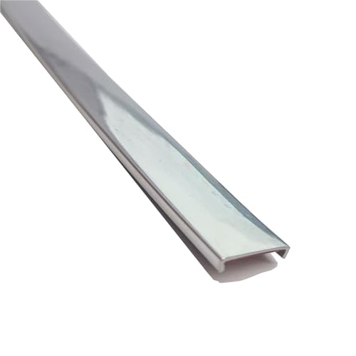 Wandverkleidungsleiste, 16 Fuß Selbstklebender Kantenschutzstreifen U-förmiger Eck- und Kantenschutz, for Die Schrankreparatur, Kantenverkleidung(Bright Silver,6mm) von HAEUYA