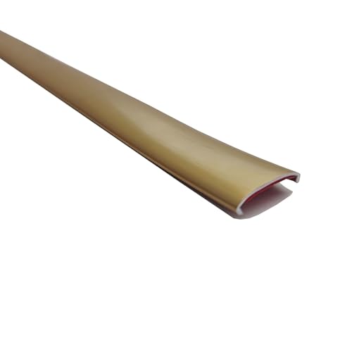 Wandverkleidungsleiste, 16 Fuß Selbstklebender Kantenschutzstreifen U-förmiger Eck- und Kantenschutz, for Die Schrankreparatur, Kantenverkleidung(Matte Gold,10.5mm) von HAEUYA