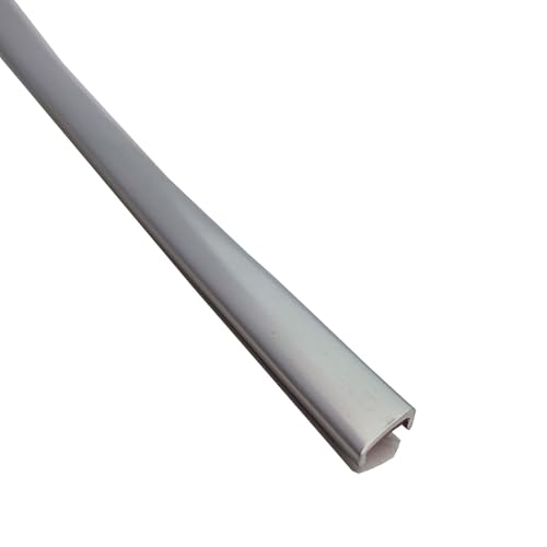 Wandverkleidungsleiste, 16 Fuß Selbstklebender Kantenschutzstreifen U-förmiger Eck- und Kantenschutz, for Die Schrankreparatur, Kantenverkleidung(Matte Silver,16mm) von HAEUYA