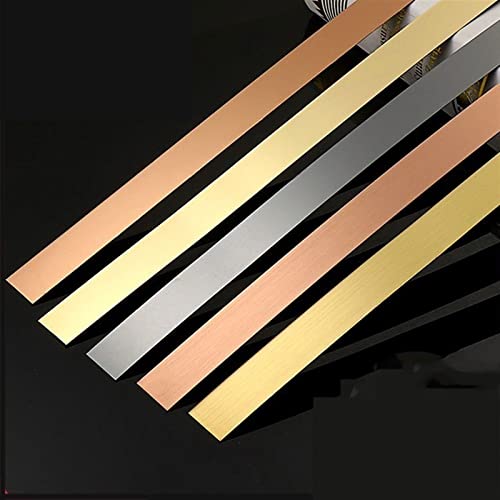 Wandverkleidungsleiste, 2,44 m, selbstklebende Wandverkleidung, metallisiert, flexibel, ultradünn, Edelstahl, dekorative, spiegelähnliche Leiste for Wände, Kanten, Ränder, Fensterrahmen(Gold mirror,Wi Wandverkleidungsleiste, 2,44 m, selbstklebende Wandverkleidung, metallisiert, flexibel, ultradünn, Edelstahl, dekorative, spiegelähnliche Leiste for Wände, Kanten, Ränder, Fensterrahmen(Gold mirror,Wi von HAEUYA