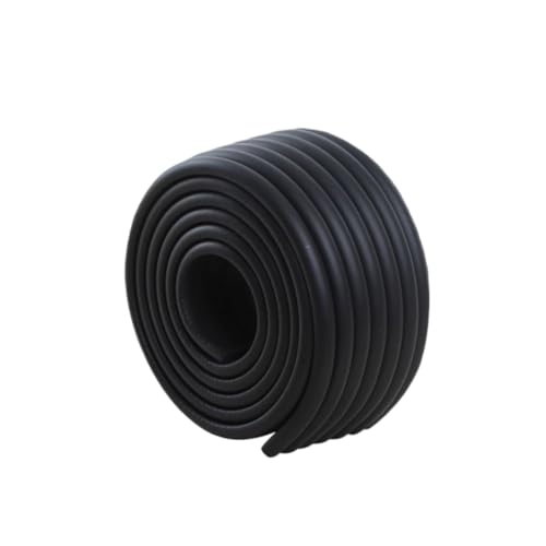Wandverkleidungsleiste, 2 m lange Kronenleisten, flexible Wandkantenleiste, selbstklebend, Kantenschutz for Möbel und Tische, Stoßstangenschutz, Deckenleisten, Fußleisten(Black) von HAEUYA