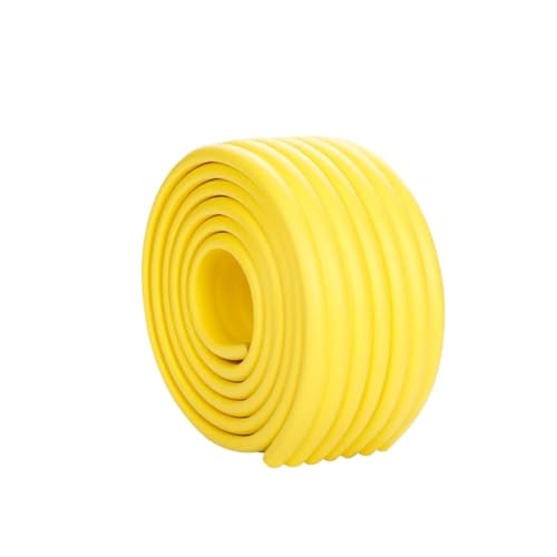 Wandverkleidungsleiste, 2 m lange Kronenleisten, flexible Wandkantenleiste, selbstklebend, Kantenschutz for Möbel und Tische, Stoßstangenschutz, Deckenleisten, Fußleisten(Yellow) von HAEUYA