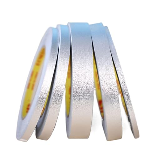 Wandverkleidungsleiste, 24,9 m, selbstklebende Metallverkleidung, Kantenstreifen, Wandkanten-Dekorstreifen, Bordüre, Paneele for Abziehen und Aufkleben, Deckendekoration(Silver,W: 1cm(0.39inch)) von HAEUYA