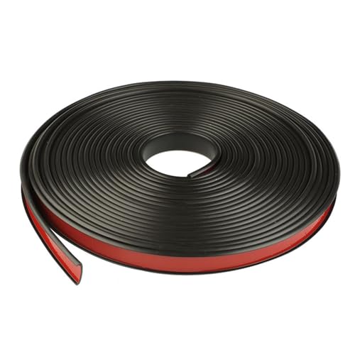 Wandverkleidungsleiste, 32,8 Fuß selbstklebende Furnierkantenleiste, flexible TPE-U-Kanalkante, zusammenklappbarer Kantenschutz aus Blech, passend for 5–40 mm zur Möbelrestaurierung(Black,30mm) von HAEUYA